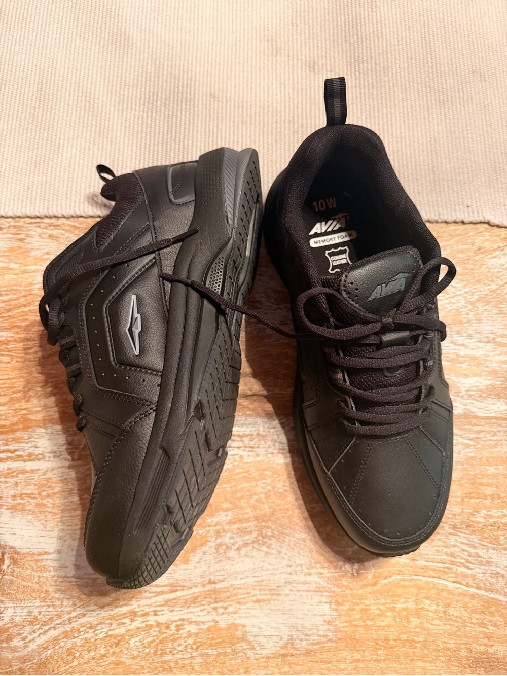 Avia Men's Black Athletic Memory Foam Sneakers